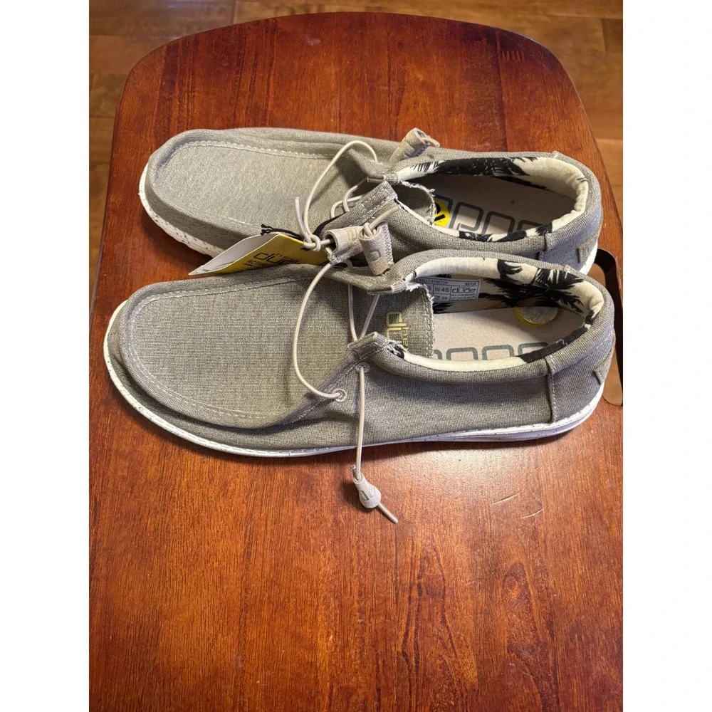 Hey Dude Wally Stretch Mens Beige Slip On Loafers Shoes Size 13 110380500 NEW